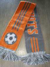 boys GRAY ORANGE SOCCER SHOTS SCARF winter wear one size 44 inch long x 6.5