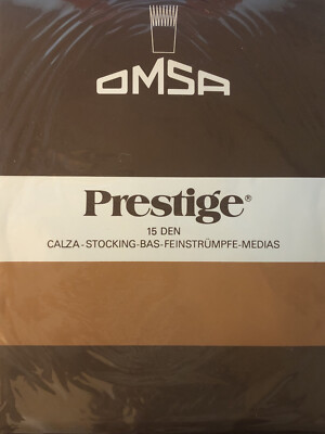 1 Paar Vintage RHT Strümpfe für sexy Strumpfhalter Omsa Prestige Gr. 1 Col. beige