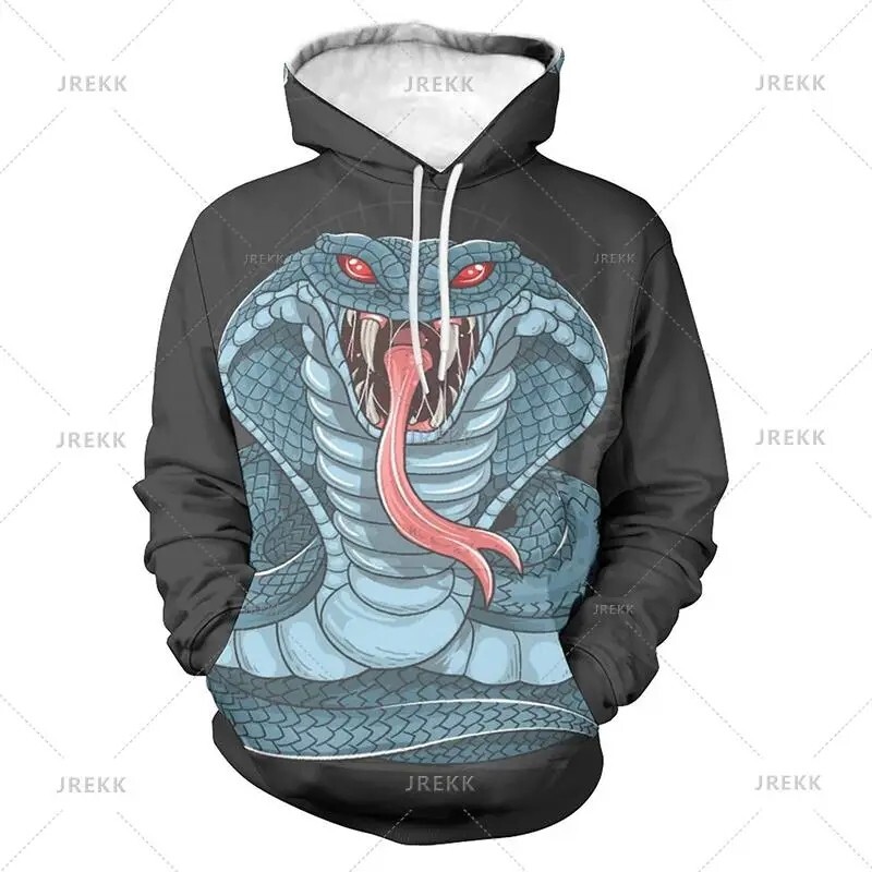 3D Snake Hoodie Collection, Venomous Snake and Cobra Graphic