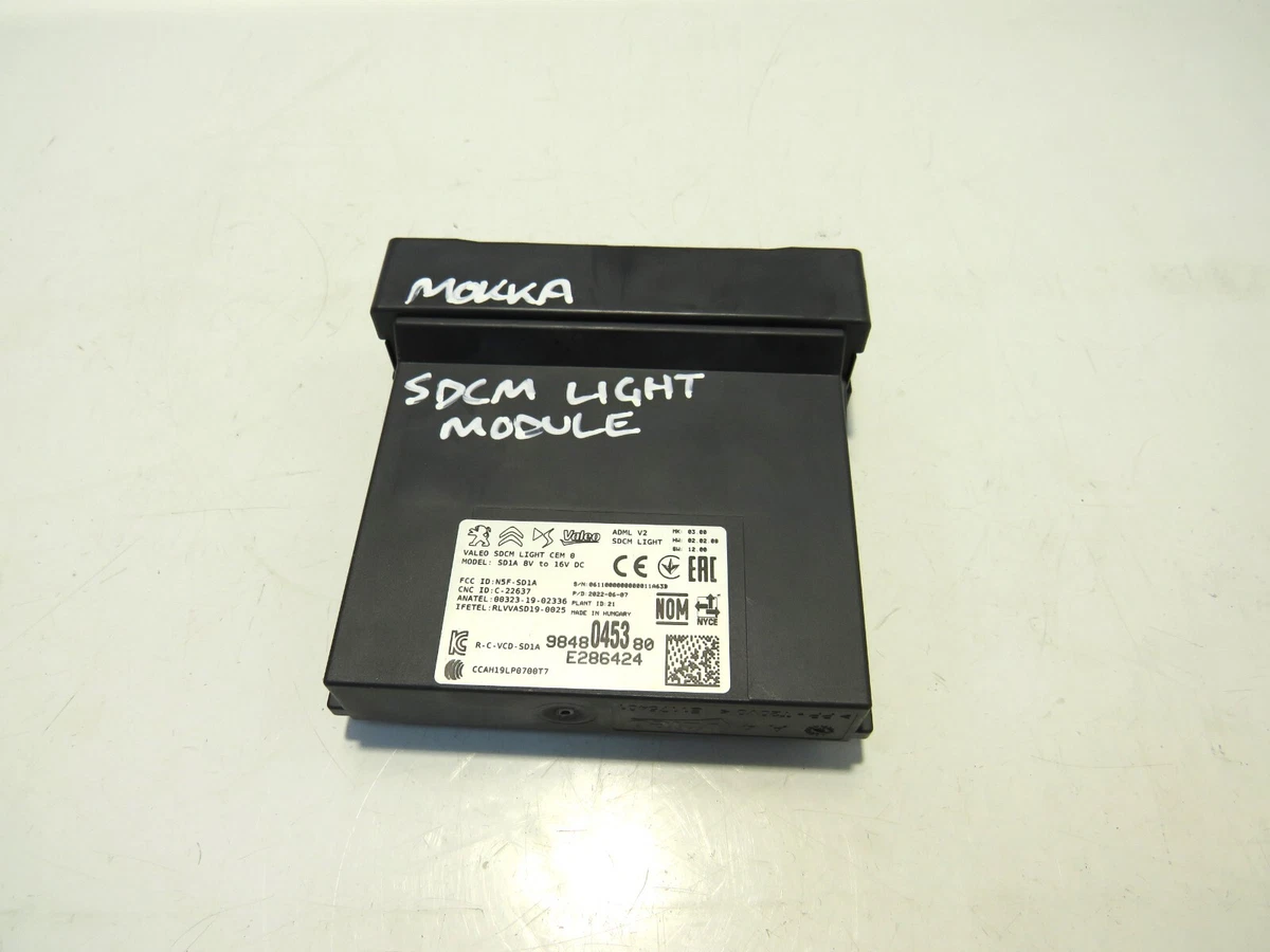 VAUXHALL MOKKA 2020-23 SDCM LIGHT CONTROL MODULE 9848045380 Q6914  