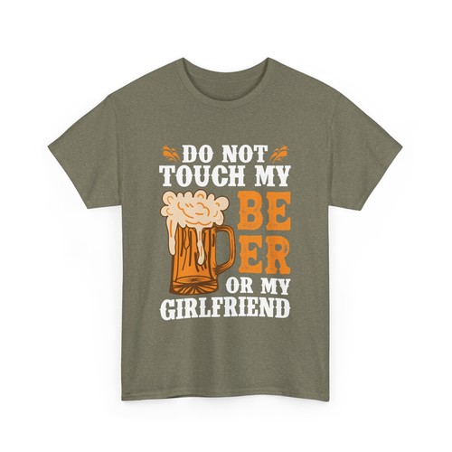 Beer Drinking Cerveza Unisex Heavy Cotton Tee T-Shirt 'Don't Touch' - Picture 27 of 79