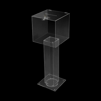 Acrylic Donation & Suggestion Box with Lock for Events and Fundraising