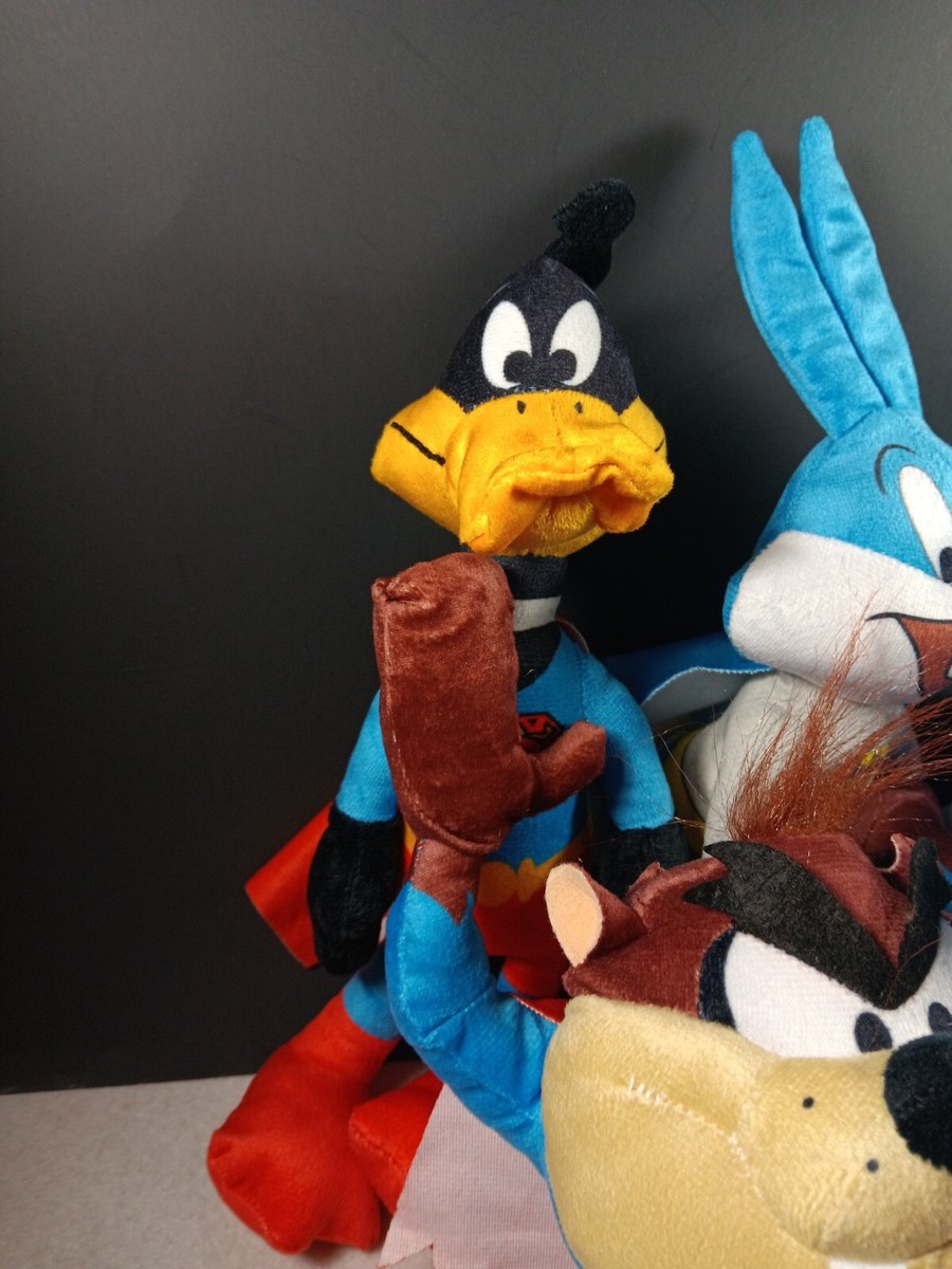 Set 5 Peluche Looney Tunes In Costume Da Supereroe - Batman Bugs Bunny & Co.