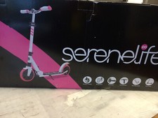 SereneLife Lightweight and Foldable Kick Scooter High Impact Wheels pink