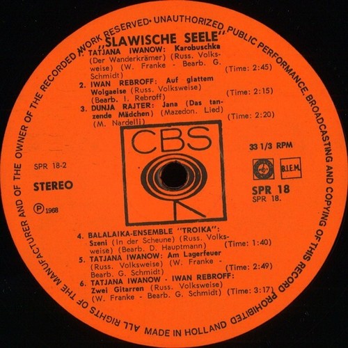 Tatjana Iwanow, Dunja Rajter Slawische Seele Vinyl LP Compilation NM neuwertig - Bild 3 von 4