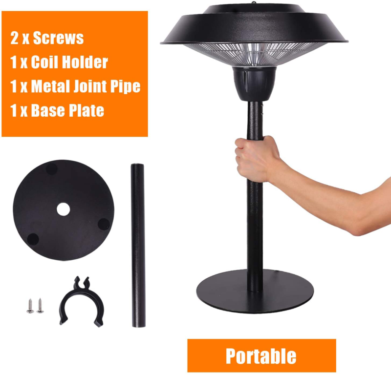 Star Patio Outdoor Freestanding Electric Patio Heater, Tabletop Heater