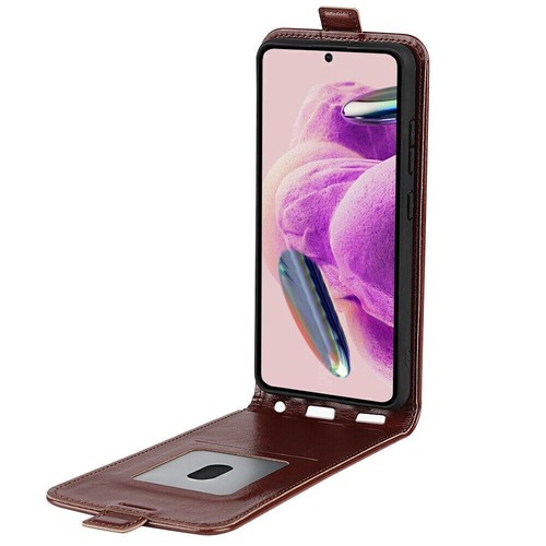 Leather Up & Down Flip Wallet Magnetic Vertical Phone Case For TCL OnePlus Moto - Picture 10 of 19