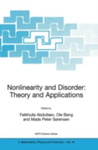 Nonlinearity Disorder Theory Applications Nato Science Series II:… 9781402001918