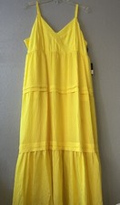 NWT Simply Vera Vera Wang, Women’s Yellow Tiered Maxi Dress, Women’s Size XXL.