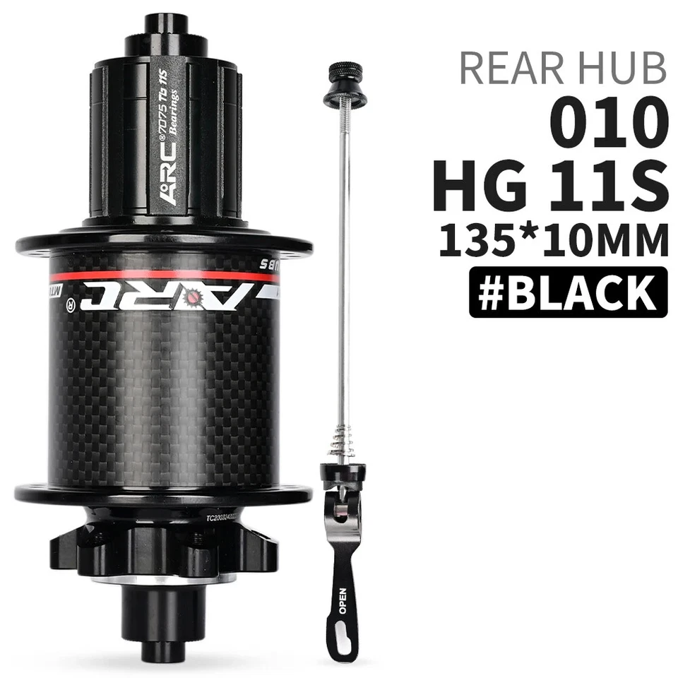 Buje trasero de fibra de carbono para bicicleta MTB 4 rodamientos 6 patas buje de 18-12 velocidades Foto 2 de 4