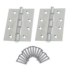 Fire Door Hinge Washer Hinge CE7 Stainless Steel 4x3" 102x76mm inc SCREWS