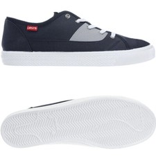 Levi's Malibu blau grau Herren Low-Top Sneakers Segeltuch Freizeitschuhe NEU