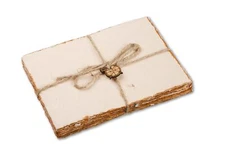 Handmade Deckle Edge Blank Paper 50-Pack A5 150 GSM for Crafts Invitations