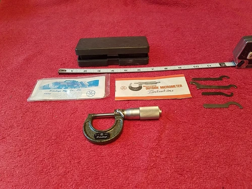 MITUTOYO MICROMETER 0-1" .001" NO. 103-127 W/CASE MACHINIST TOOL JAPAN 