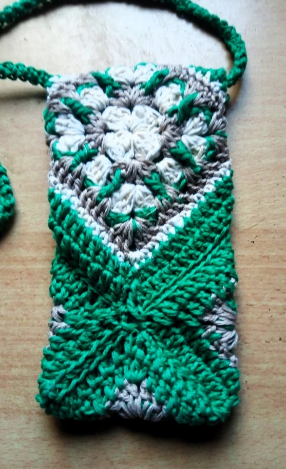 originale femminile CUSTODIA handmade granny Portacellulare a Tracolla -da Collo - Immagine 2 di 3