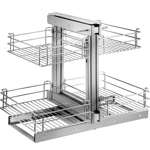 VEVOR 15,7 pouces organisateur d'angle aveugle fermeture douce chrome 4 étagères armoire coulissante - Photo 10 sur 12