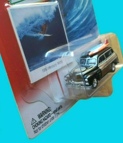 2003 Johnny Lightning 1950 MERCURY WOODY Black Surf Rods 1:64 W/Card Chrome 5SP - Picture 11 of 12
