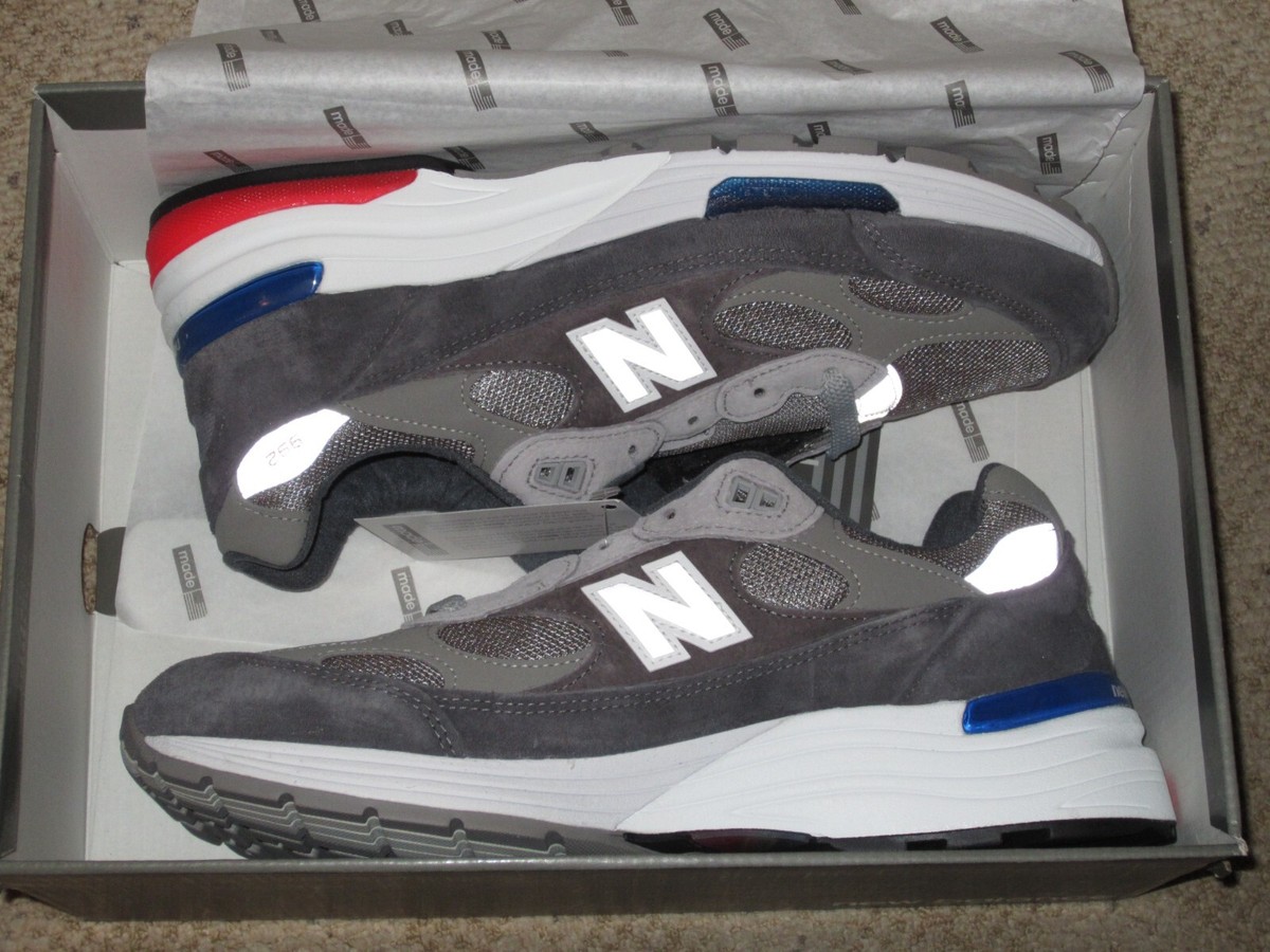 New Balance M992AG 992 Grey Blue Red White Men's Size 10 NEW New Balance M992AG 992 Grey Blue Red White Men's Size 10 NEW
