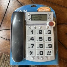 jWIN JTP590 Corded Speaker Phone with Caller ID Big Button Phone