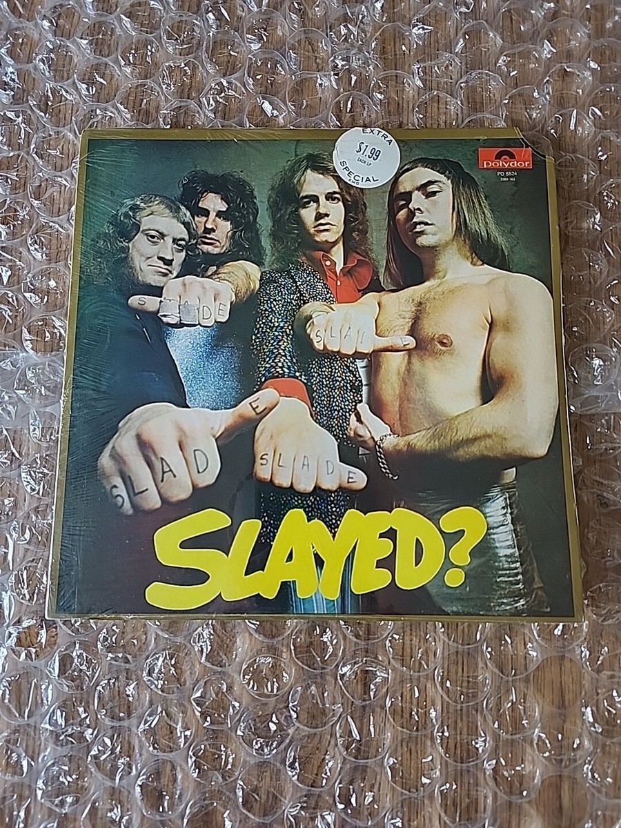 Slade 'Slayed?' factory sealed 1st issue 1972 USA LP w/ saw