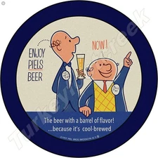 Enjoy Piels Beer 11.75" Round Metal Sign