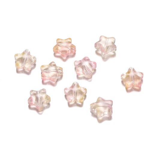 30pcs 8mm Colorful Five-pointed Star Beads Czech Glass Loose Spacer Beads - Picture 30 of 58