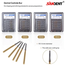 Dental Lab Drill Carbide Tungsten Steel Finishing FG ENDO-Z Bur 21/23/25/28MM DL
