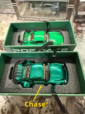 XCartoys Pop Race 1/64 RWB 930 CONFIRMED CHASE Electroplated Green