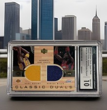 2001 UD Kobe Bryant & Darius Miles Classic Duals Jerseys CGC 10