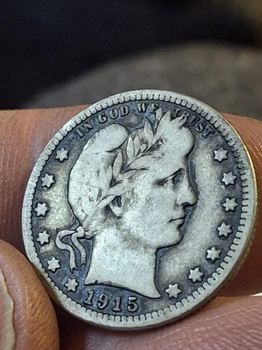 1915 S Barber Silver Quarter