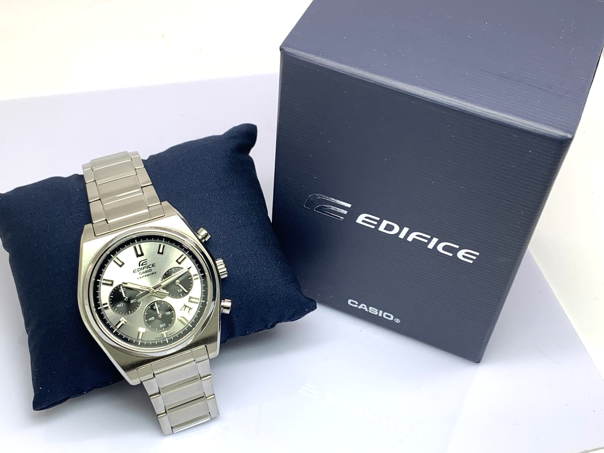 Casio Men's Watch EFB730 Edifice Quartz Chronograph Silver Dial