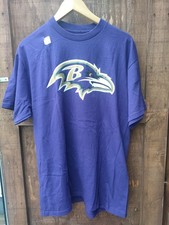 Genuine NFL Baltimore Ravens Joe Flacco Number 5 Mens Tee Shirt Size L Purple