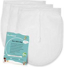 Nut Milk Bag Reusable 3 Pack 12" X 10" Cheesecloth Bags for Straining Almond/Soy