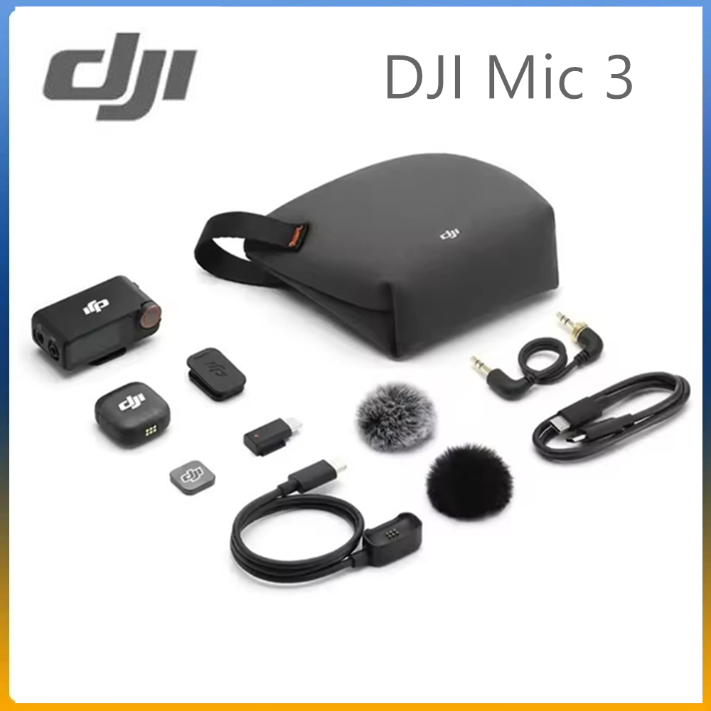 DJI Mic 3 Wireless Lavalier Microphone System Phone Camera Video
