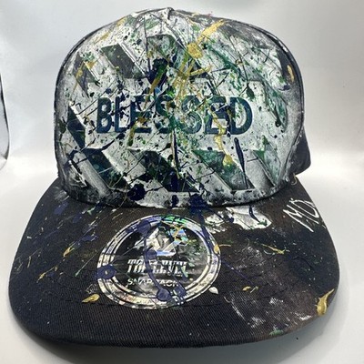 Blessed Hand Painted One of a Kind Splatter Hat Cap Art 