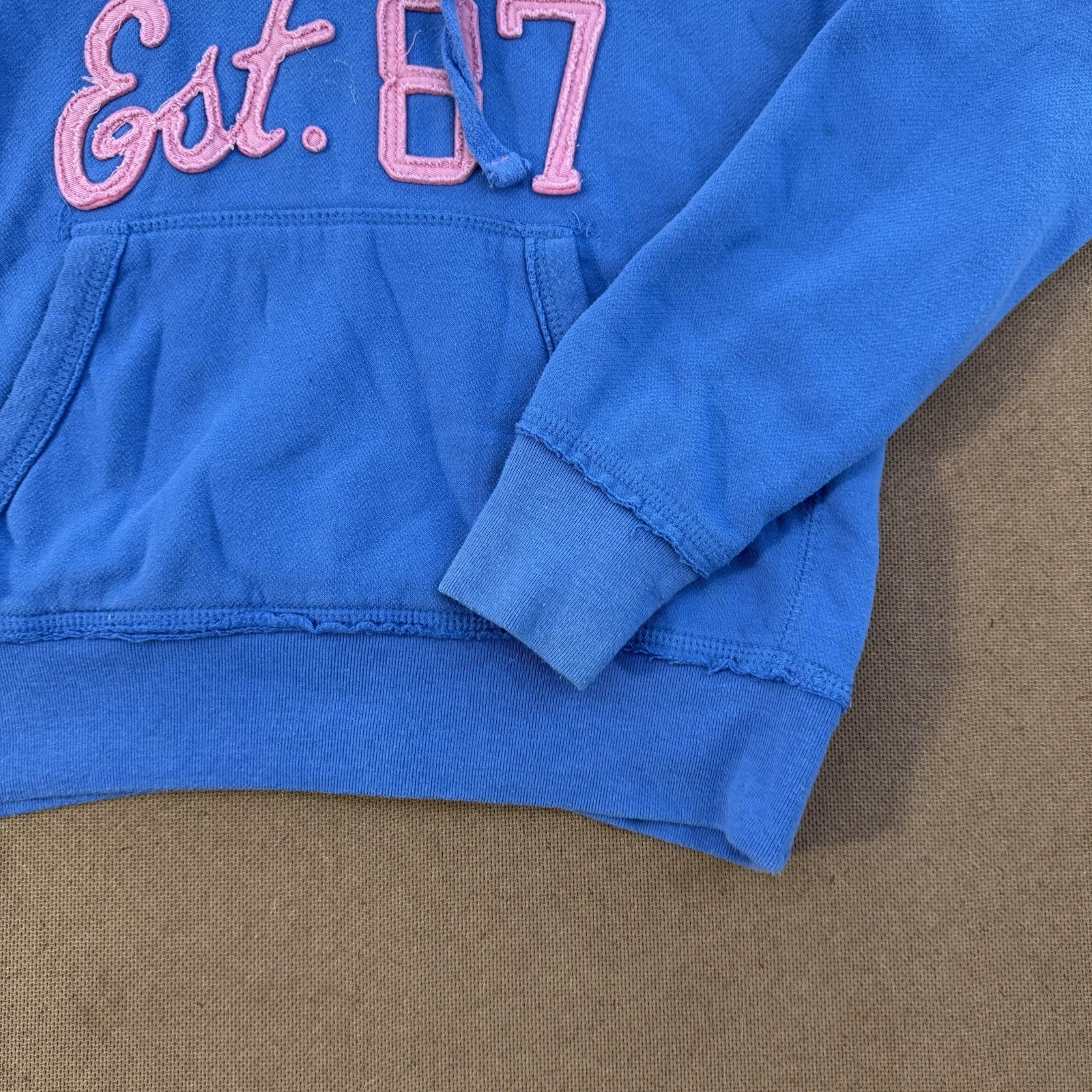 Aeropostale Patchwork Pullover Hoodie Classic Ret… - image 4