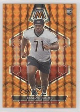 2024 Panini Mosaic Rookies Orange Mosaic Prizm /199 Amarius Mims #318 19bk