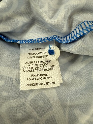Camisa Polo Hawaiana Chubbies Muslo Piña Azul Tropical Verano XXL 2X - Imagen 7 de 11