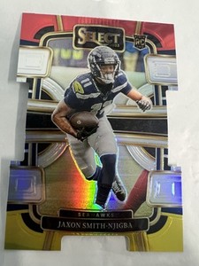 2023 Panini Select Concourse Jaxon Smith-Njigba #87 Red Yellow Prizm DieCut (RC)
