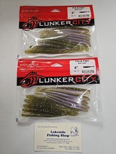 2 BAGS LUNKER CITY FIN-S MINNOW #234 GOBY 4" PLASTIC FISHING LURES 