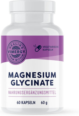 Vimergy Magnesium Glycinat Mineral Nahrungsergänzungsmittel   60 Kapseln   Unbed