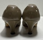 Bally Safira Taupe Suede Patent Leather Cap Toe Kitten Heel Pumps Size 8.5 — photo 4