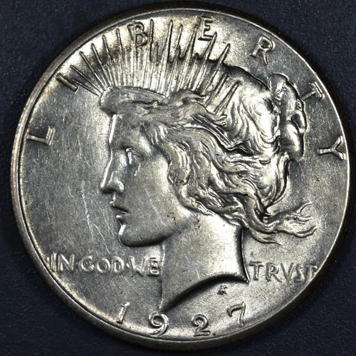 1927 $1 PEACE SILVER DOLLAR KM# 150 Grade:  VF+ A6056