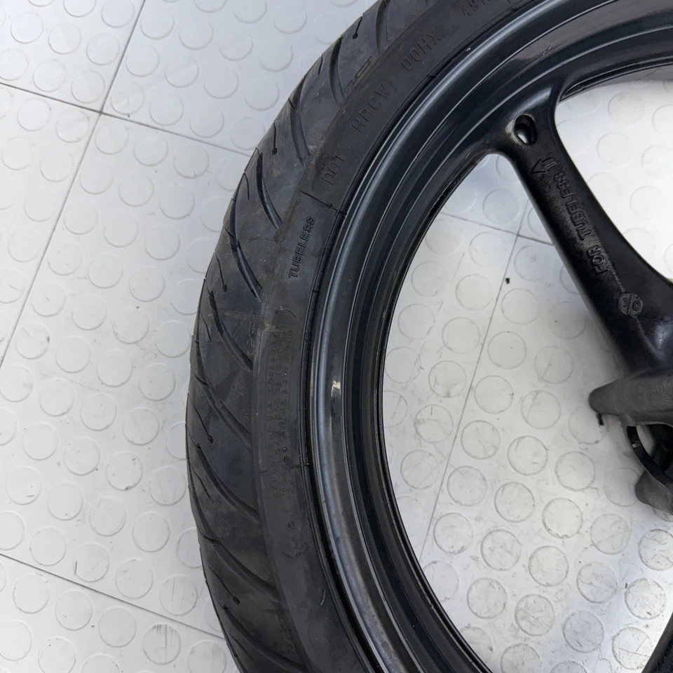 2008-2019 SUZUKI GSXR 600 750 FRONT WHEEL RIM W MICHELIN TIRE Straight OEM - Image 3 of 4