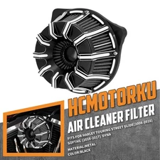 10 Spokes CNC Air Filter Gray Intake For Harley Touring Road King Glide 08-2016