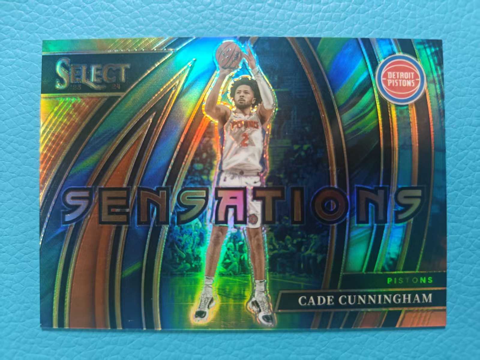 Cade Cunningham 2023-24 Panini Select 22/25 Sensations Tie-Dye Prizms #14