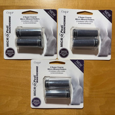 NEW OEM - 3-Pack - Emjoi MICRO PEDI Portable Pedicure 2 Unique Rollers
