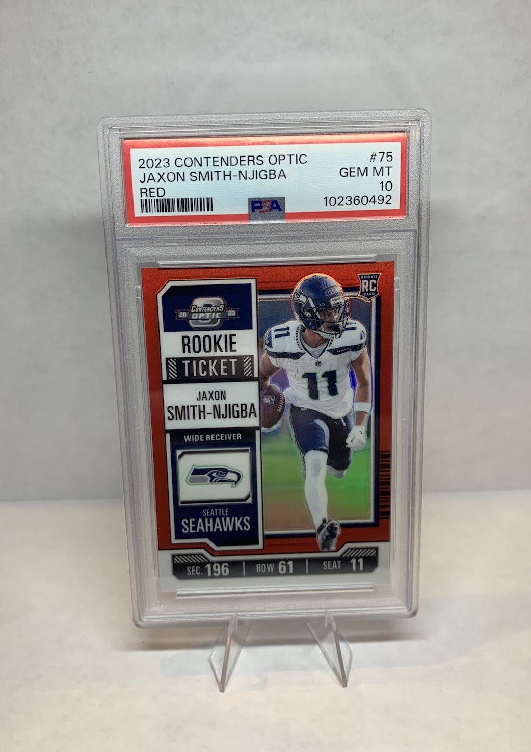 Jaxon Smith-Njigba Panini Contenders Optic #75 Red