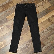 Levi's 711 Skinny Faded Black Denim Women's Jeans Size 27 Inseam 29