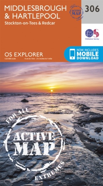 Middlesbrough  Hartlepool Map  Weatherproof  StocktononTees   by Ordnance Survey